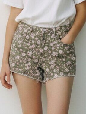 NEW Jessica Simpson Infinity High waist Short Women’s Sz 32  Pink tan Floral NWT